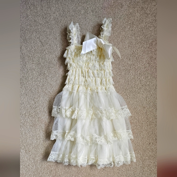Girl's Vintage Inspired Lace Dress, Flower Girl, Tea Party Aesthetic NWOT - Picture 1 of 8